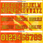 Custom Orange Yellow-Black Authentic Gradient Fashion Scratch Football Jersey