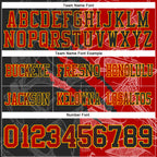 Custom Black Red-Gold Authentic Gradient Fashion Scratch Football Jersey