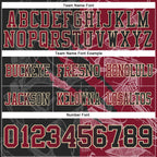 Custom Black Crimson-Cream Authentic Gradient Fashion Scratch Football Jersey