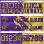 Custom Purple Old Gold-Black Authentic Gradient Fashion Scratch Football Jersey