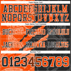 Custom Black Orange-White Authentic Gradient Fashion Scratch Football Jersey