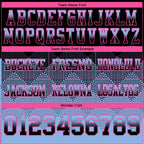 Custom Black Light Blue-Pink Authentic Gradient Square Shape Flag Football Jersey