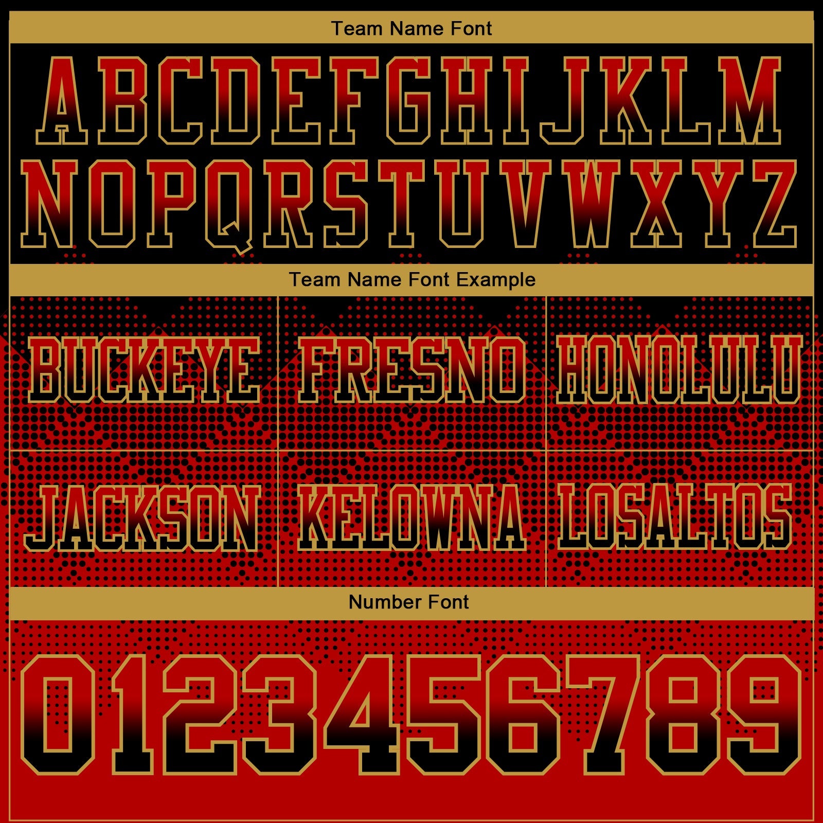 Custom Black Red-Old Gold Authentic Gradient Square Shape Flag Football Jersey