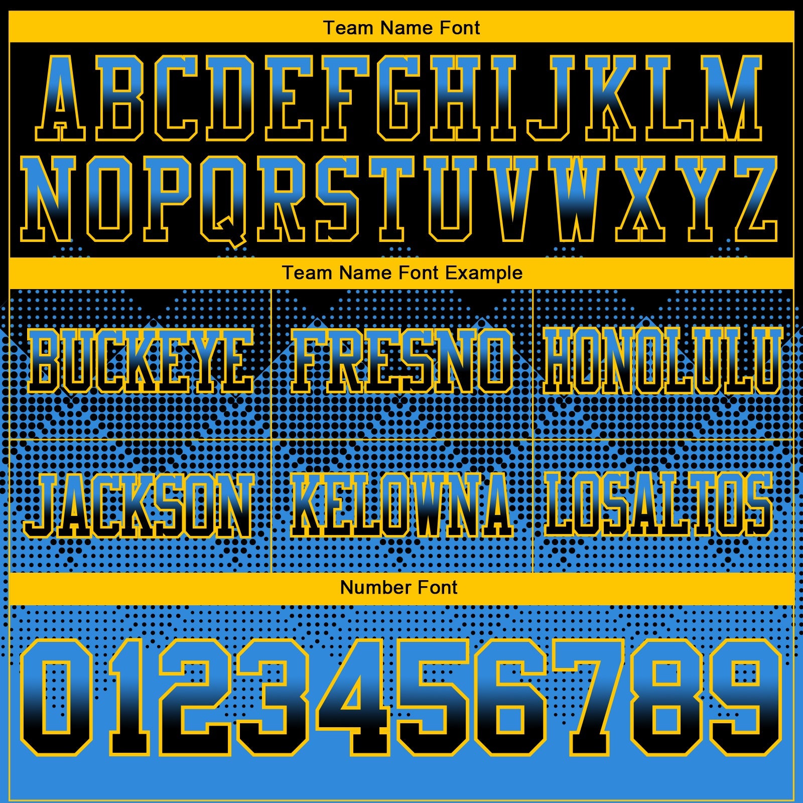 Custom Black Powder Blue-Yellow Authentic Gradient Square Shape Flag Football Jersey