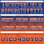 Custom Royal Orange-White Authentic Gradient Square Shape Flag Football Jersey