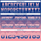 Custom Royal Medium Pink-White Authentic Gradient Square Shape Flag Football Jersey