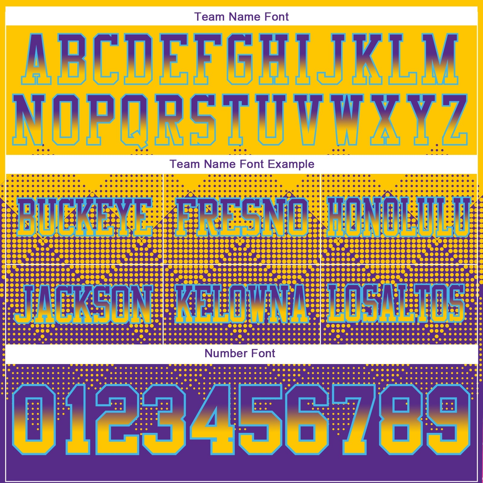 Custom Yellow Purple-Sky Blue Authentic Gradient Square Shape Flag Football Jersey