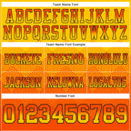 Custom Yellow Orange-Black Authentic Gradient Square Shape Flag Football Jersey