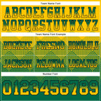 Custom Yellow Kelly Green-Black Authentic Gradient Square Shape Flag Football Jersey