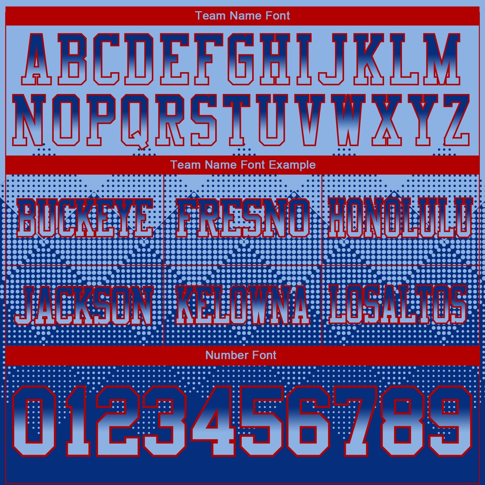 Custom Light Blue Royal-Red Authentic Gradient Square Shape Flag Football Jersey