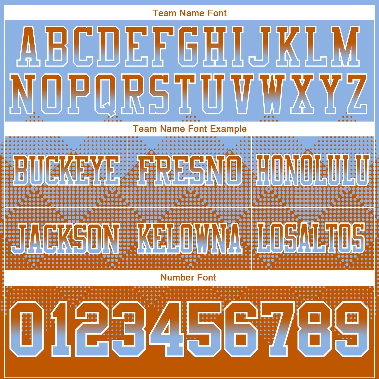 Custom Light Blue Texas Orange-White Authentic Gradient Square Shape Flag Football Jersey