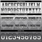 Custom White Steel Gray-Black Authentic Gradient Square Shape Flag Football Jersey