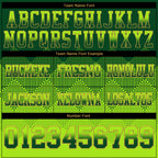 Custom Green Neon Green-Old Gold Authentic Gradient Square Shape Flag Football Jersey