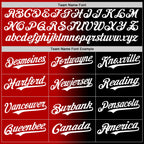 Custom Black White-Red Authentic Gradient Fashion Baseball Jersey