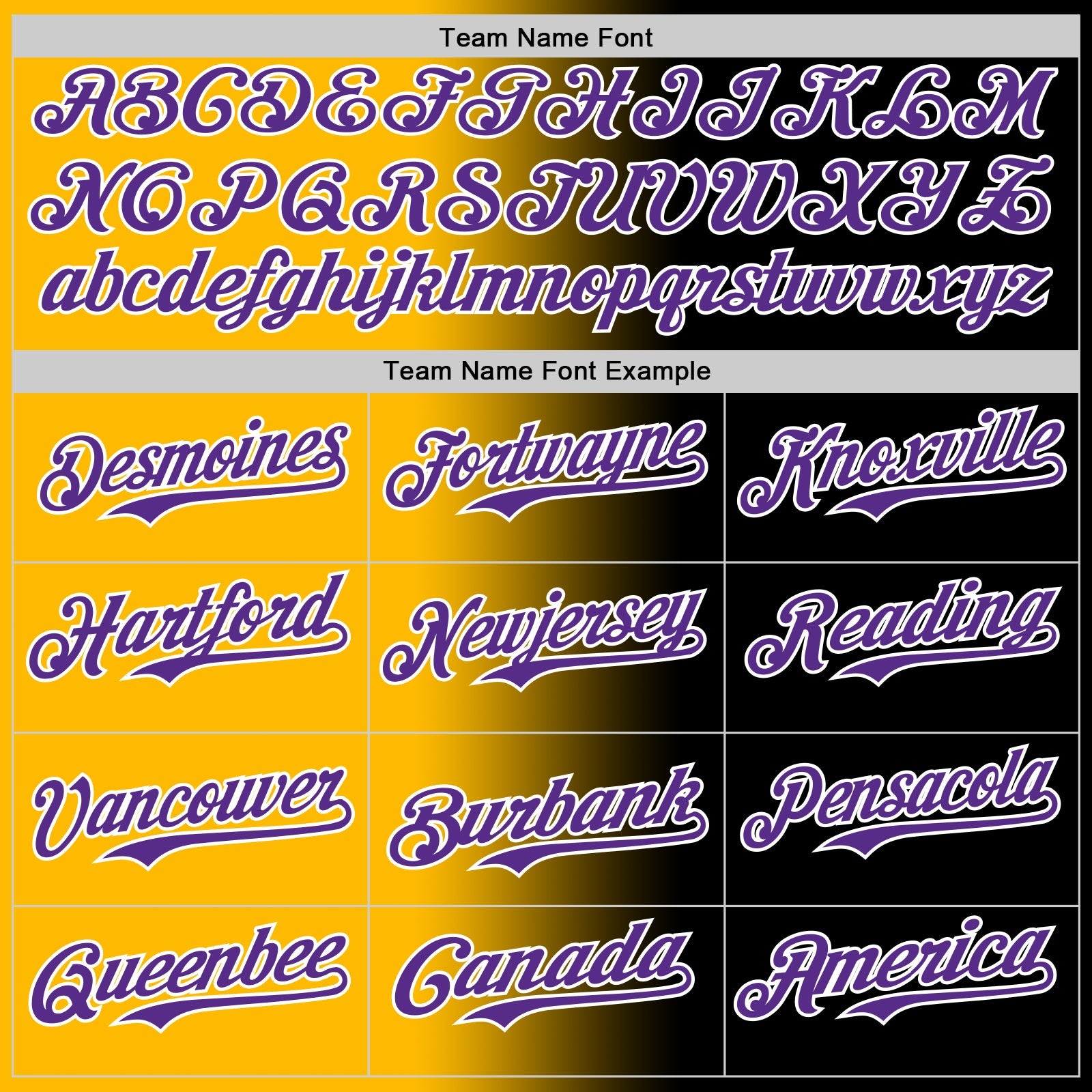 Custom Black Purple Gold-White Authentic Gradient Fashion Baseball Jersey