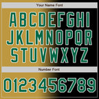 Custom Black Kelly Green Old Gold-White Authentic Gradient Fashion Baseball Jersey