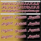 Custom Black Crimson Old Gold-White Authentic Gradient Fashion Baseball Jersey