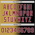 Custom Black Crimson Old Gold-White Authentic Gradient Fashion Baseball Jersey