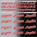 Custom Black Red Gray-White Authentic Gradient Fashion Baseball Jersey