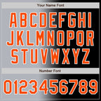Custom Black Orange Gray-White Authentic Gradient Fashion Baseball Jersey