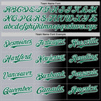 Custom Black Kelly Green Gray-White Authentic Gradient Fashion Baseball Jersey