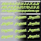 Custom Black Neon Green Gray-White Authentic Gradient Fashion Baseball Jersey