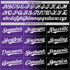 Custom Black White-Purple Authentic Gradient Fashion Baseball Jersey