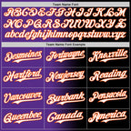 Custom Black White Purple-Orange Authentic Gradient Fashion Baseball Jersey
