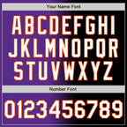 Custom Black White Purple-Orange Authentic Gradient Fashion Baseball Jersey