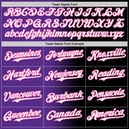 Custom Black White Purple-Pink Authentic Gradient Fashion Baseball Jersey