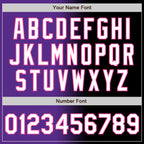 Custom Black White Purple-Pink Authentic Gradient Fashion Baseball Jersey