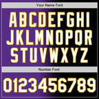 Custom Black White Purple-Gold Authentic Gradient Fashion Baseball Jersey