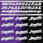 Custom Black White Purple-Gray Authentic Gradient Fashion Baseball Jersey