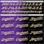 Custom Black Cream-Purple Authentic Gradient Fashion Baseball Jersey