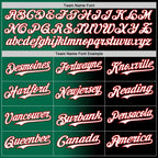 Custom Black White Kelly Green-Red Authentic Gradient Fashion Baseball Jersey