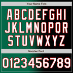 Custom Black White Kelly Green-Red Authentic Gradient Fashion Baseball Jersey