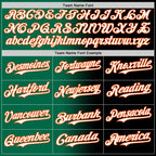 Custom Black White Kelly Green-Orange Authentic Gradient Fashion Baseball Jersey