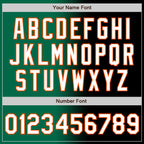 Custom Black White Kelly Green-Orange Authentic Gradient Fashion Baseball Jersey