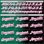 Custom Black White Kelly Green-Pink Authentic Gradient Fashion Baseball Jersey