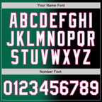 Custom Black White Kelly Green-Pink Authentic Gradient Fashion Baseball Jersey
