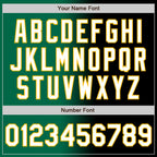 Custom Black White Kelly Green-Gold Authentic Gradient Fashion Baseball Jersey