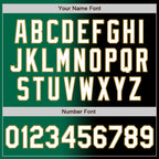 Custom Black White Kelly Green-Old Gold Authentic Gradient Fashion Baseball Jersey