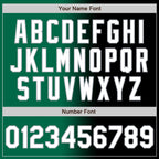 Custom Black White Kelly Green-Gray Authentic Gradient Fashion Baseball Jersey