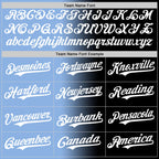 Custom Black White-Light Blue Authentic Gradient Fashion Baseball Jersey