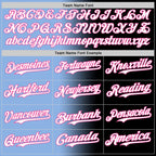 Custom Black White Light Blue-Pink Authentic Gradient Fashion Baseball Jersey
