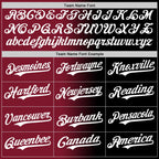 Custom Black White-Crimson Authentic Gradient Fashion Baseball Jersey