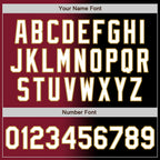 Custom Black White Crimson-Old Gold Authentic Gradient Fashion Baseball Jersey