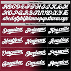 Custom Black White Crimson-Gray Authentic Gradient Fashion Baseball Jersey