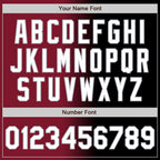 Custom Black White Crimson-Gray Authentic Gradient Fashion Baseball Jersey
