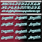 Custom Black White Crimson-Teal Authentic Gradient Fashion Baseball Jersey